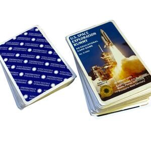 Vintage 1988 Smithsonian U.S. Space Exploration Rummy Educational Card Game